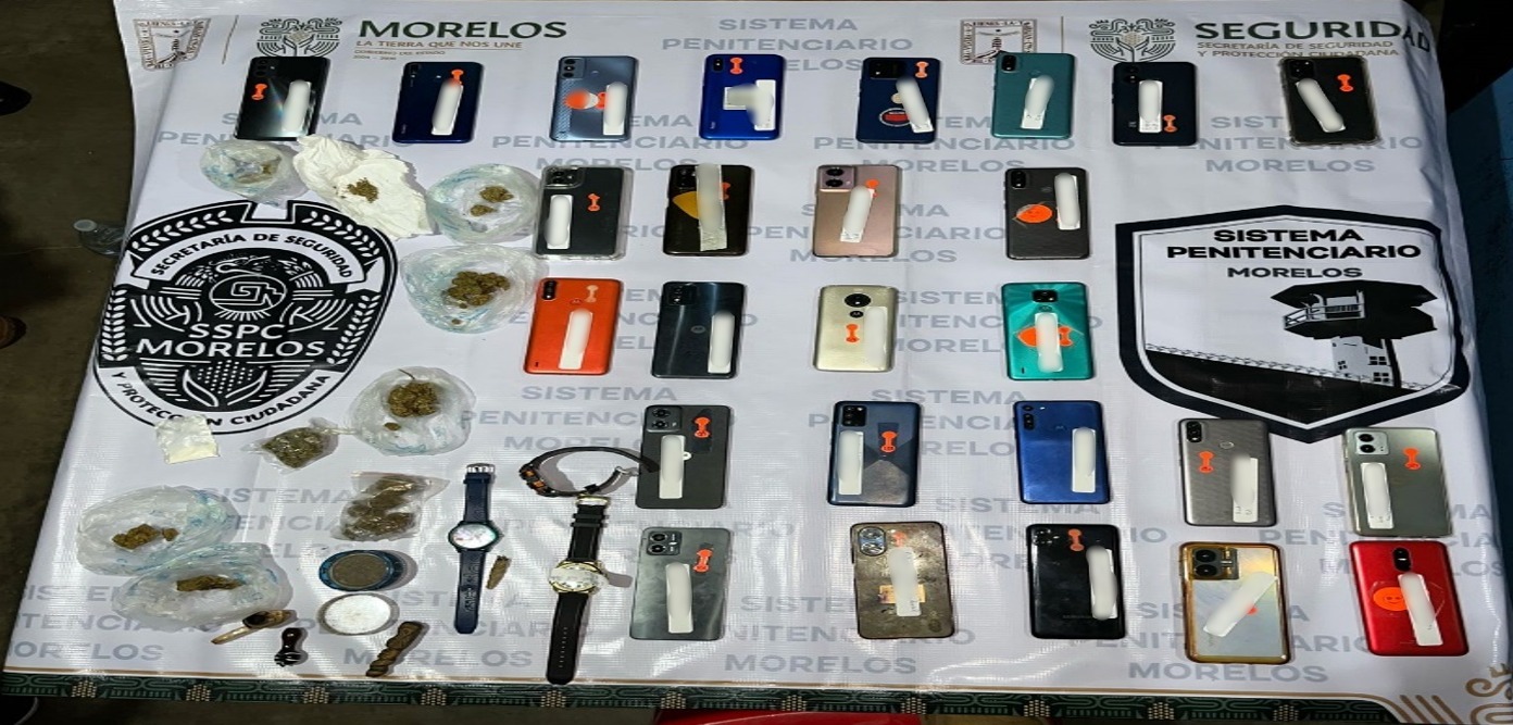 Golpe a la extorsión: decomisan celulares y droga en penal de Jojutla 2 1000644963
