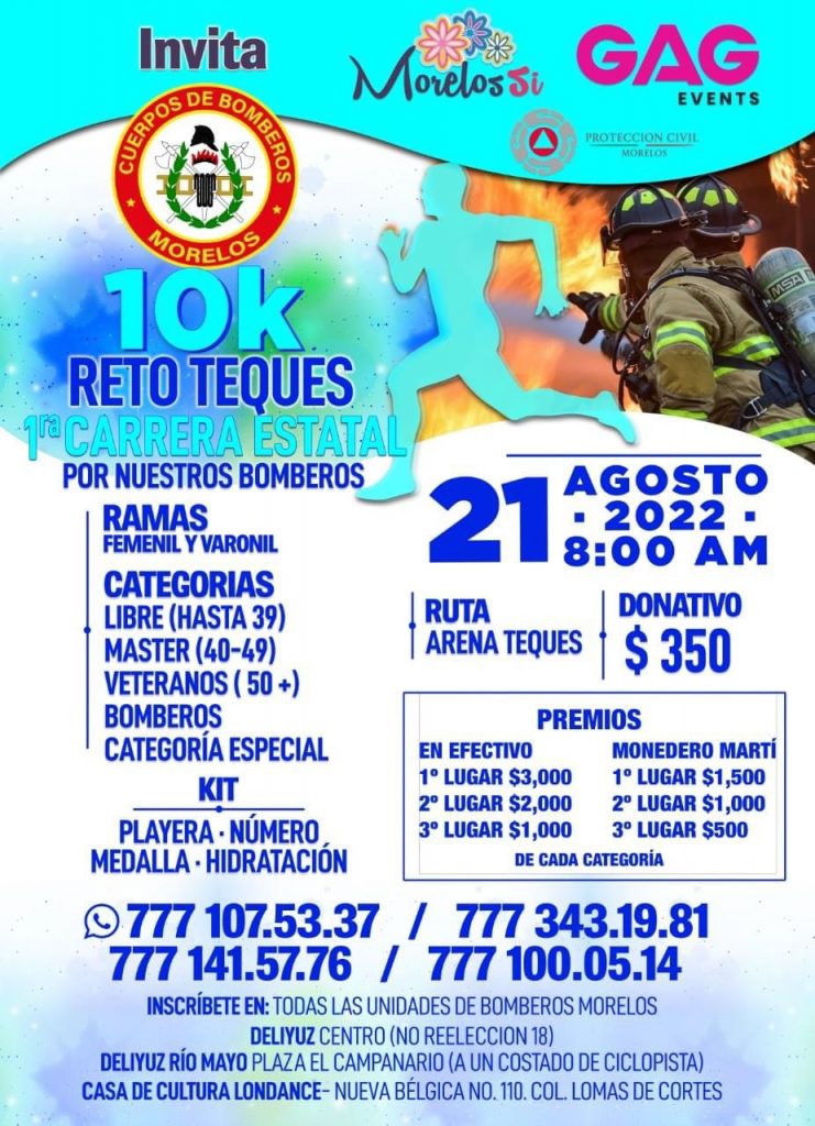Circuito de Lago deTequesquitengo sede la 1ra Carrera Estatal por los Bomberos de Morelos 1 IMG 20220813 WA0063