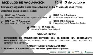Mantiene Brigada Correcaminos aplicación de primeras y segundas dosis contra COVID-19 en niñas y niños de 5 a 11 años 3 img 20221009 wa01091115641082058270251