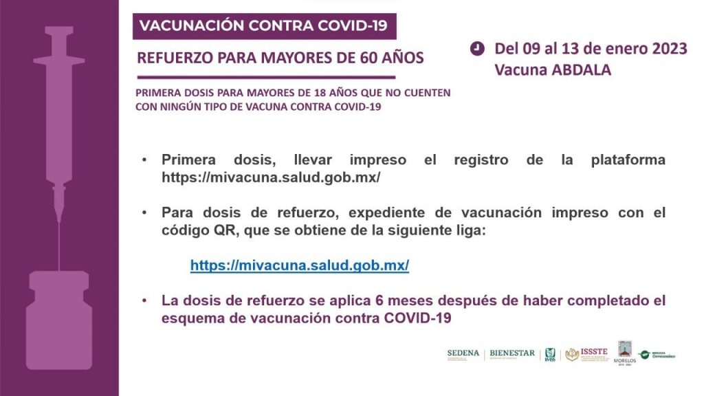 Convocan autoridades sanitarias a personas mayores de 60 años a recibir dosis de refuerzo contra COVID-19 4 img 20230108 wa00555805449321629243717