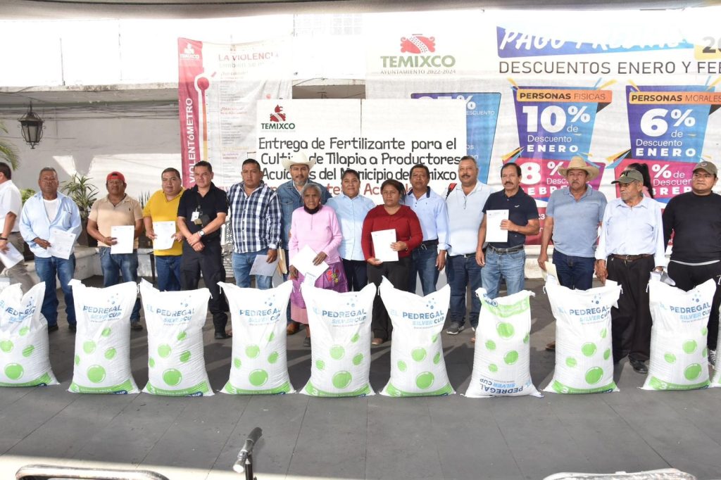 Autoridades de Temixco entregan fertilizante para el cultivo de tilapia a productores acuícolas 1 juais