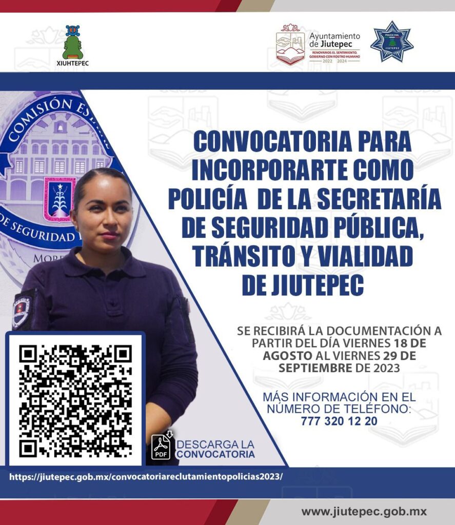 Abierta convocatoria para intregarse a la policía de Jiutepec 1 IMG 20230818 WA0015