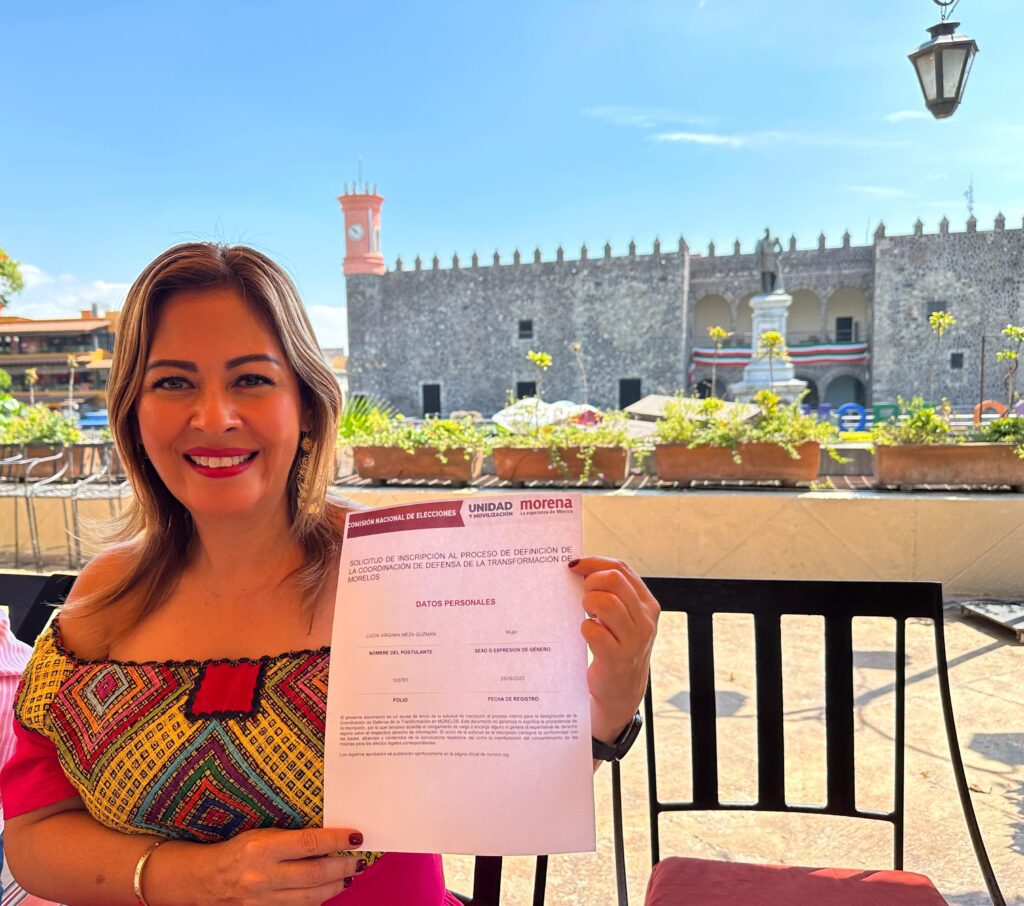 Lucy Meza se registra como aspirante para la encuesta de Morena a la gubernatura 2 IMG 20230925 WA0075