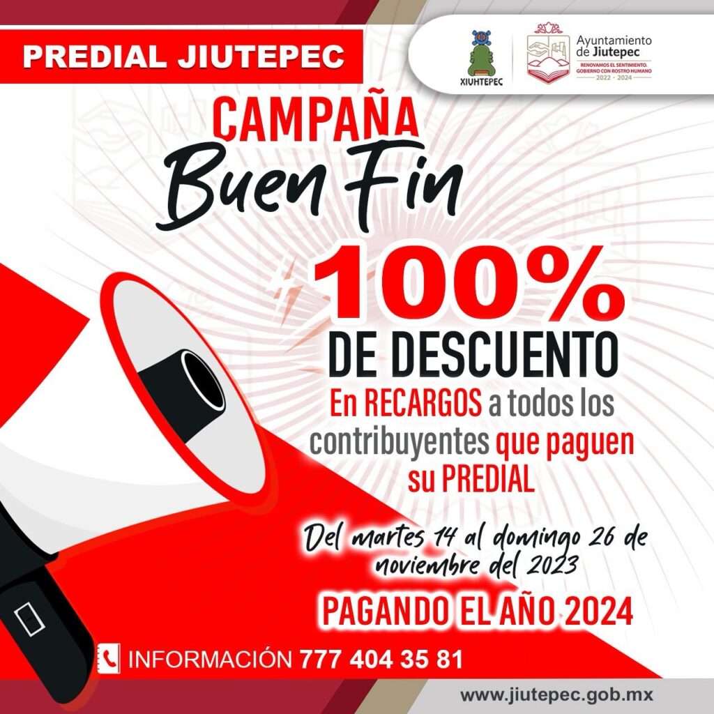 Ofrece gobierno de Jiutepec descuentos del 100 por ciento en recargos en el impuesto predial 1 IMG 20231115 WA0133