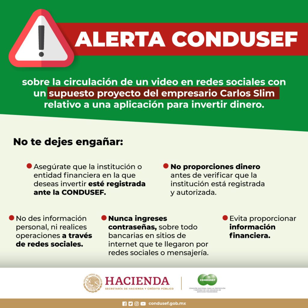 Alerta Condusef: Falso proyecto de Carlos Slim en redes sociales sobre inversión 1 IMG 20231125 WA01181