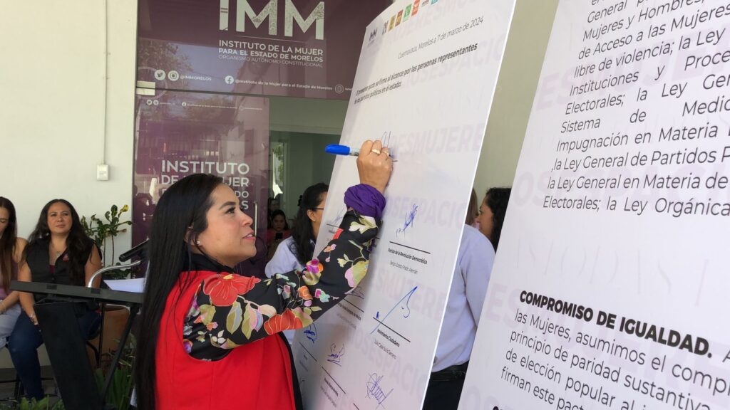 Firma Instituto de la Mujer “Pacto por una participación política paritaria y libre de violencia para las mujeres de Morelos” con partidos políticos 1 1000175935