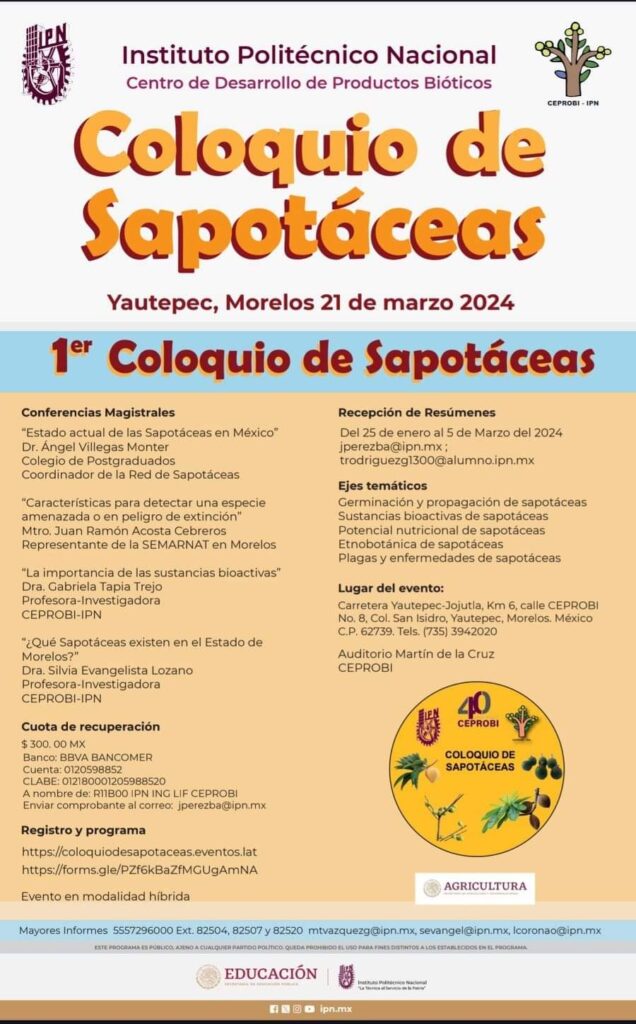 Realizará IPN primer coloquio de Sapotáceas en Morelos 1 colo