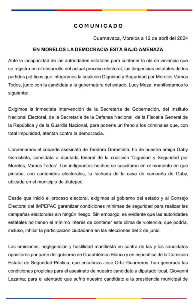 En Morelos la democracia está bajo amenaza: Lucy Meza 1 1
