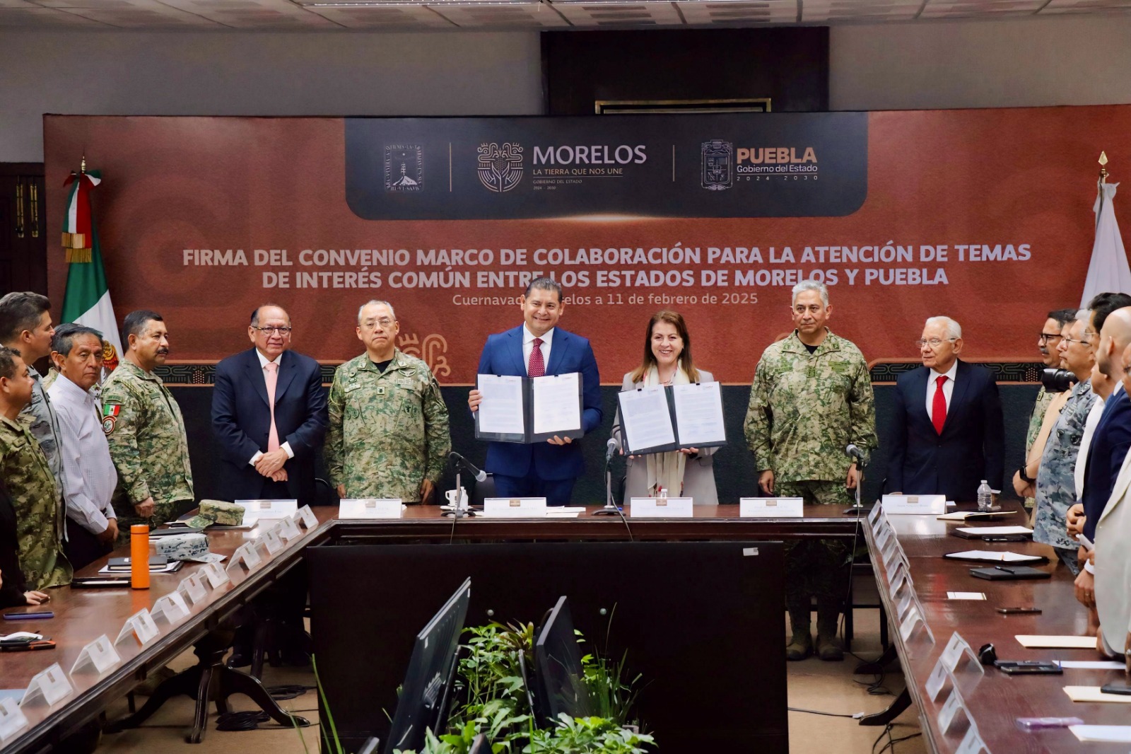 Fortalecen Morelos y Puebla coordinación para garantizar seguridad en zonas limítrofes bajo directriz de la presidenta Claudia Sheinbaum