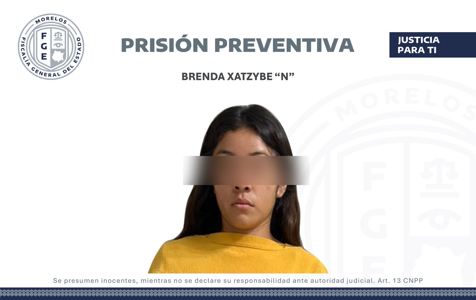 Prisión preventiva para mujer por delito de trata de personas en agravio de su hija