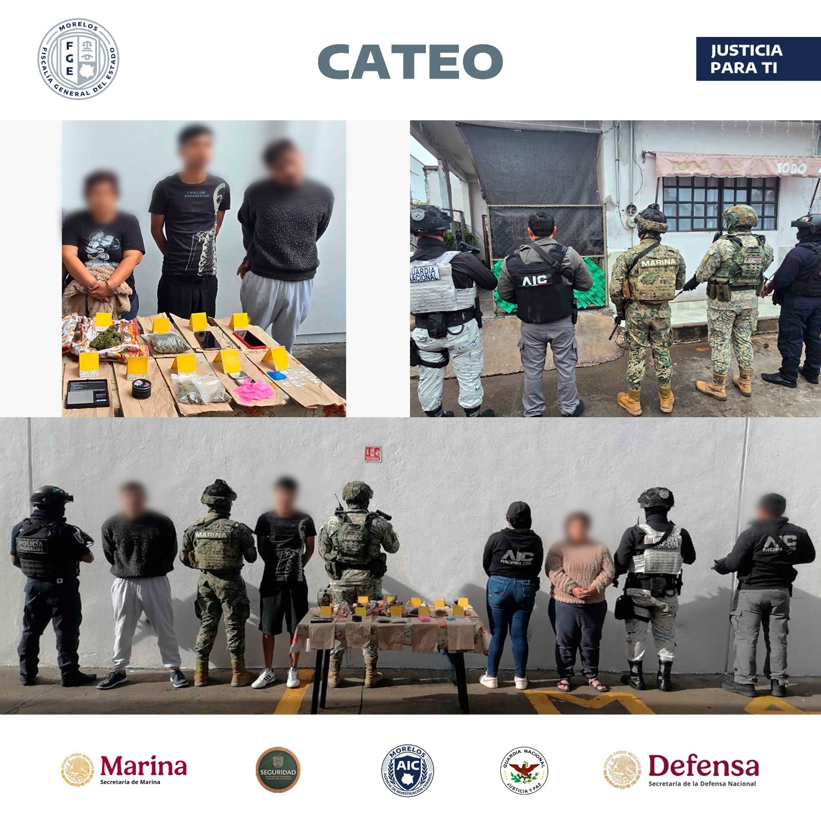 Catean una vivienda usada, presuntamente, para la venta de narcóticos en Yautepec