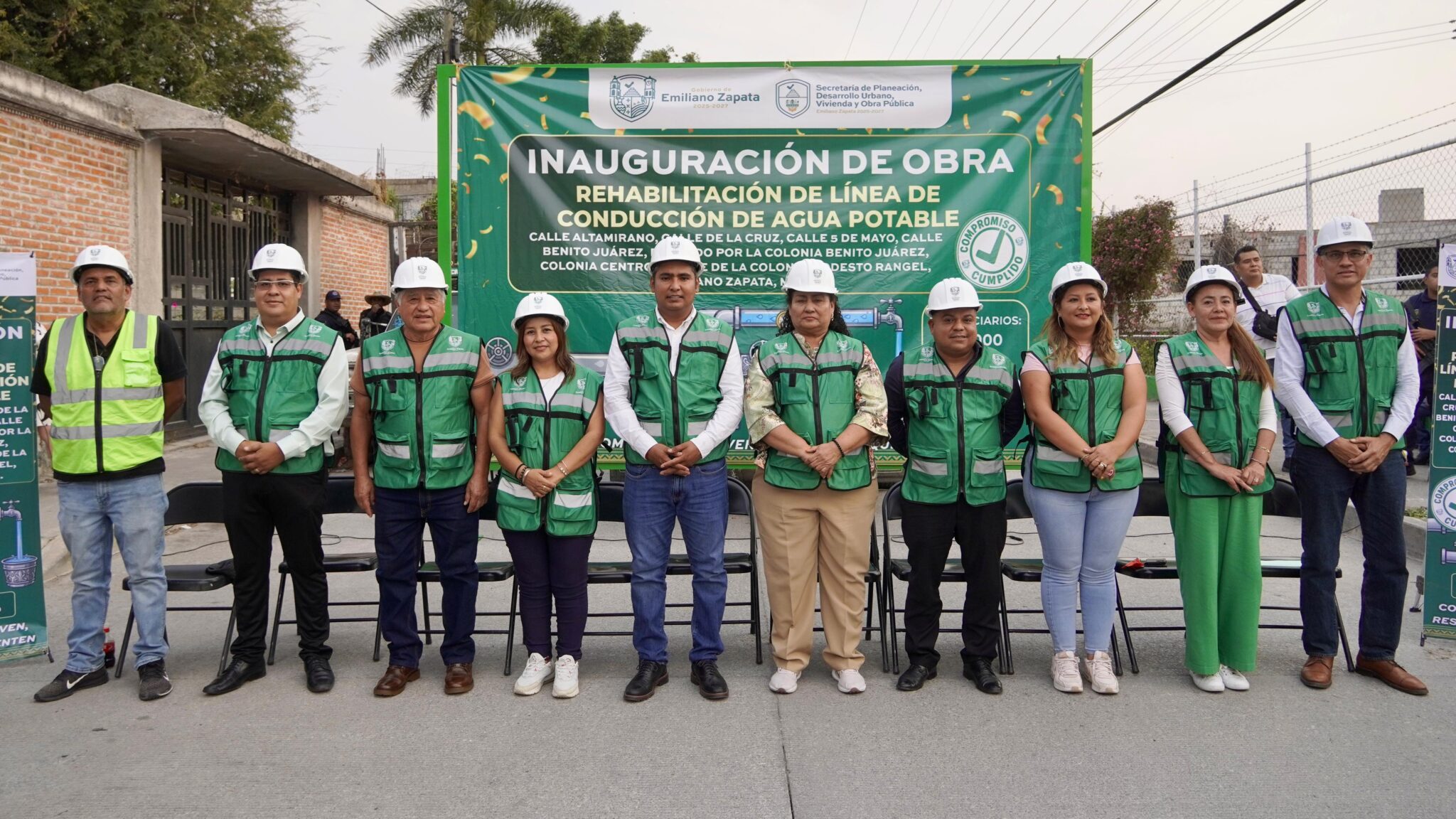 Entrega Ayuntamiento de Emiliano Zapata obra de rehabilitación de línea de agua potable 2 Entrega Ayuntamiento de Emiliano Zapata obra de rehabilitación de línea de agua potable