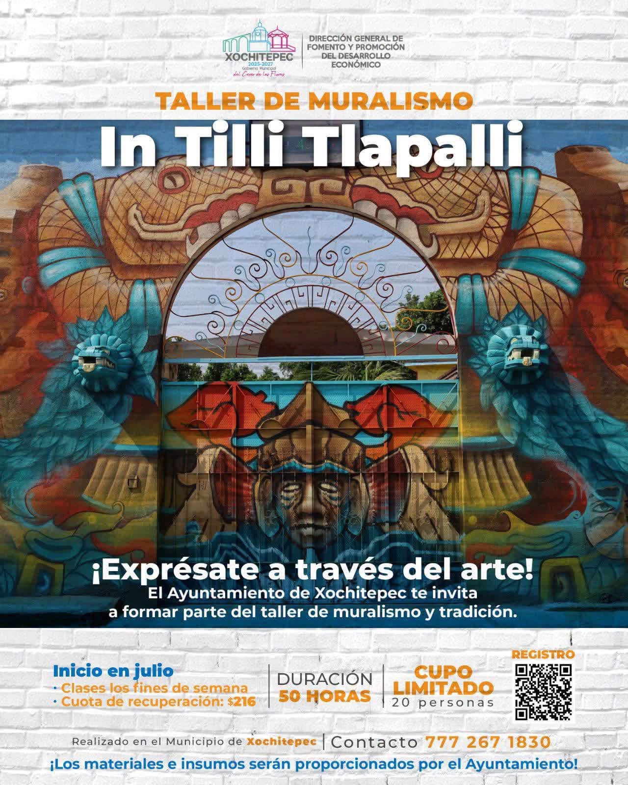 Tendrá Xochitepec taller de muralismo “In tilli tlapalli”
