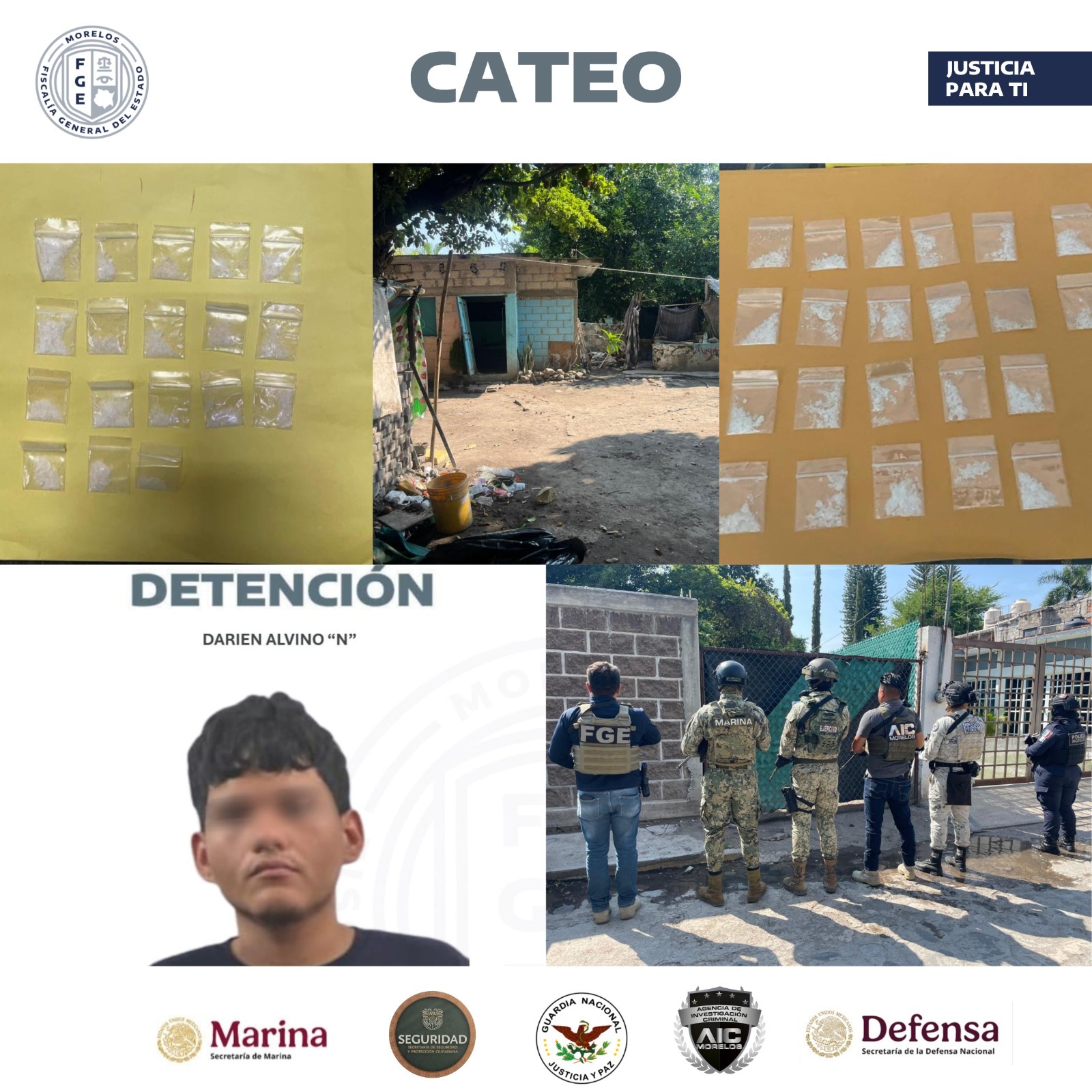 Catean vivienda en Tlaltizapán usada presuntamente para la venta de estupefacientes 1 TT 7