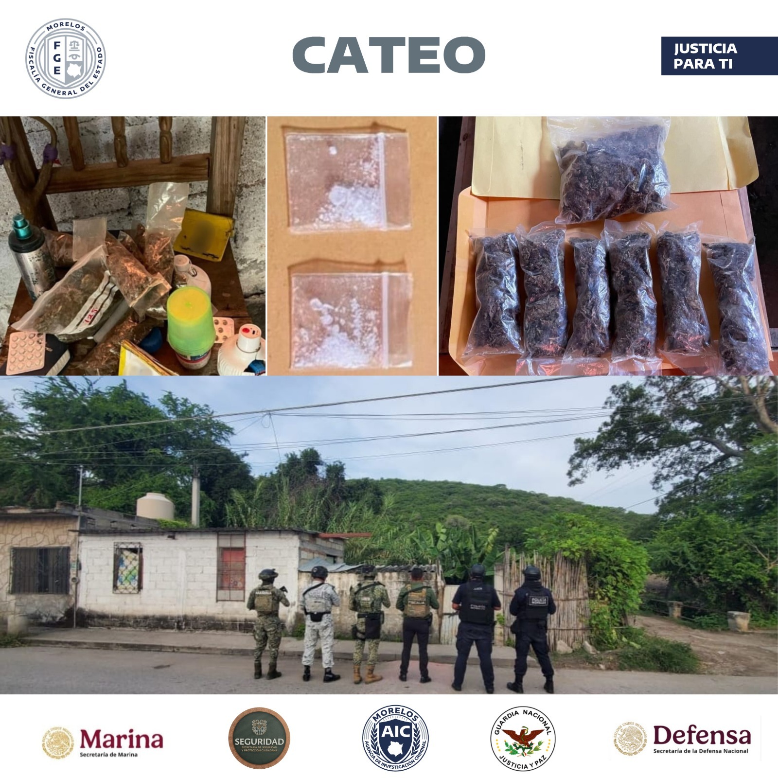 Catean una casa en Tlaquiltenango utilizada, presuntamente, para la venta de estupefacientes