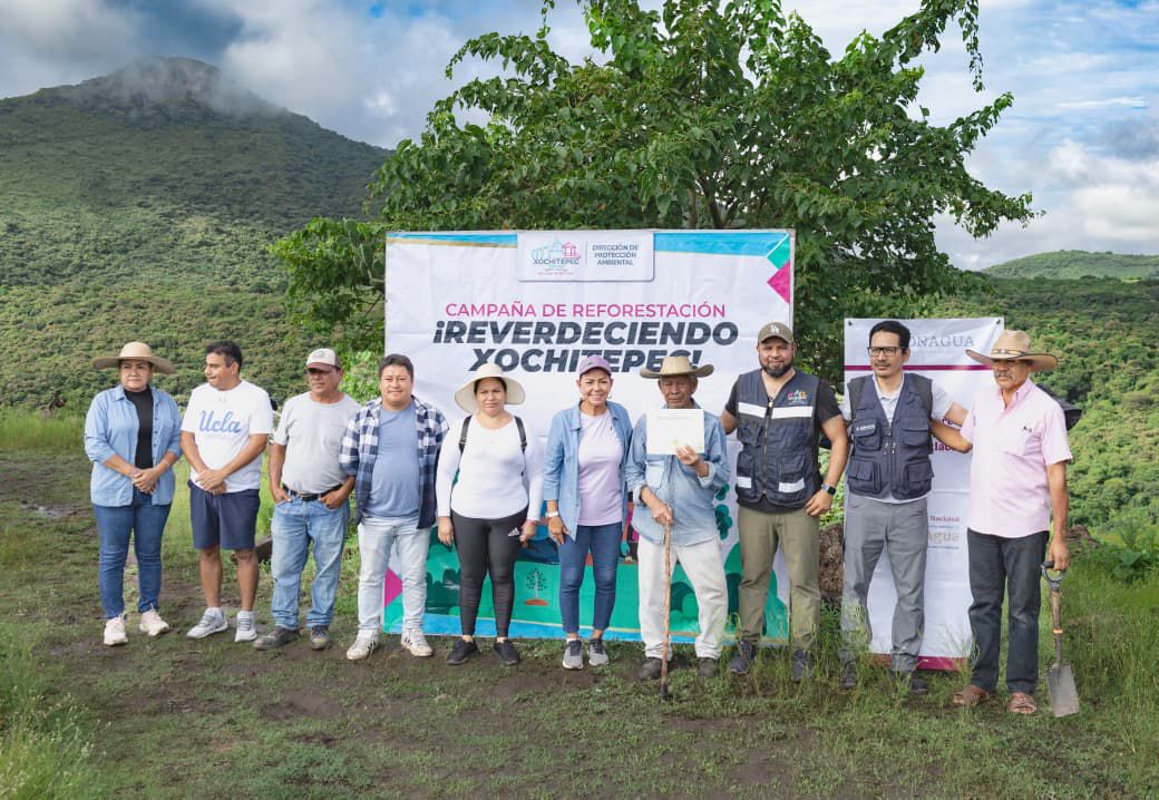 Reforestan cuatro hectáreas de campo con campaña “Xochitepec Reverdece”