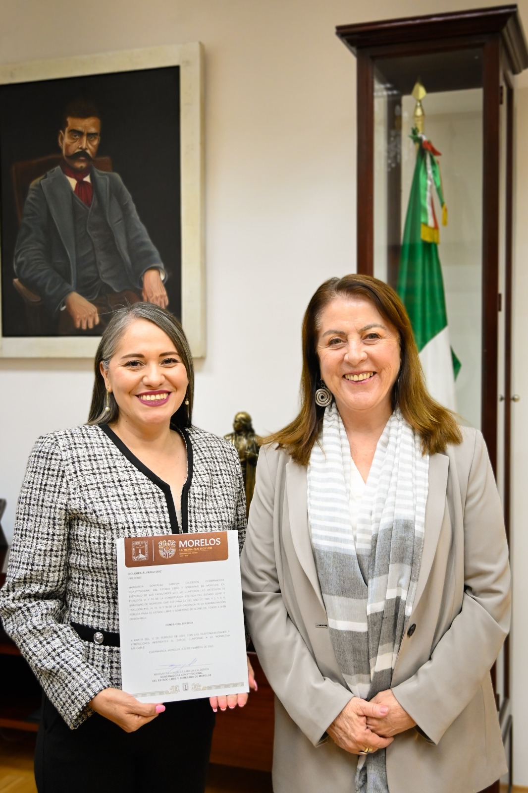 Designa gobernadora de Morelos a Dolores Álvarez Díaz como titular de la Consejería Jurídica 1 mar y do